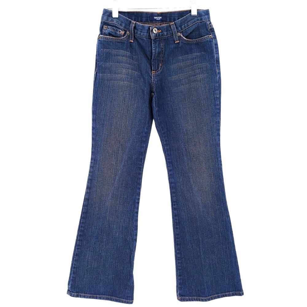 Karen Kane Womens Jeans Size 4 Flare Dark Blue Denim 26x28